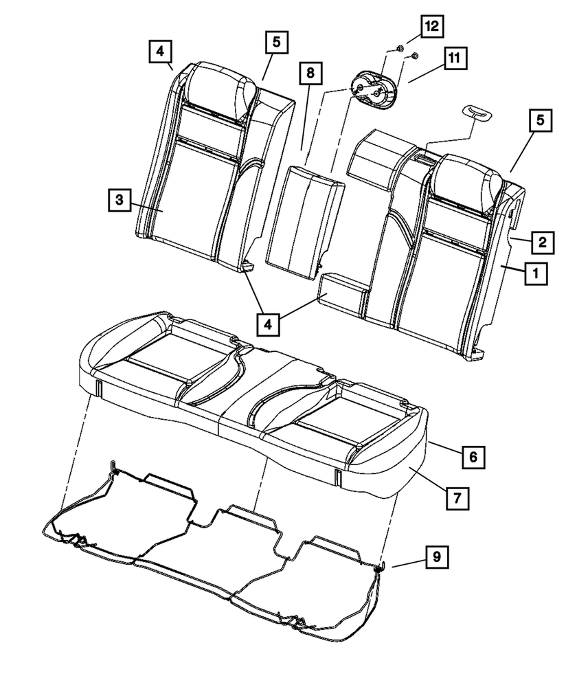 Genuine Mopar Seat Back Foam 68044580AA
