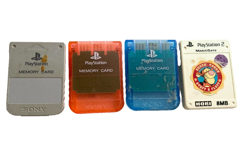 x4 Sony PlayStation Memory Card Bundle Job Lot Collection Untested Japan import