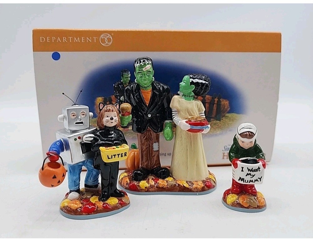Dept 56 Treats For The Kids Set 56.55016 Snow Village Halloween Figurines 1999