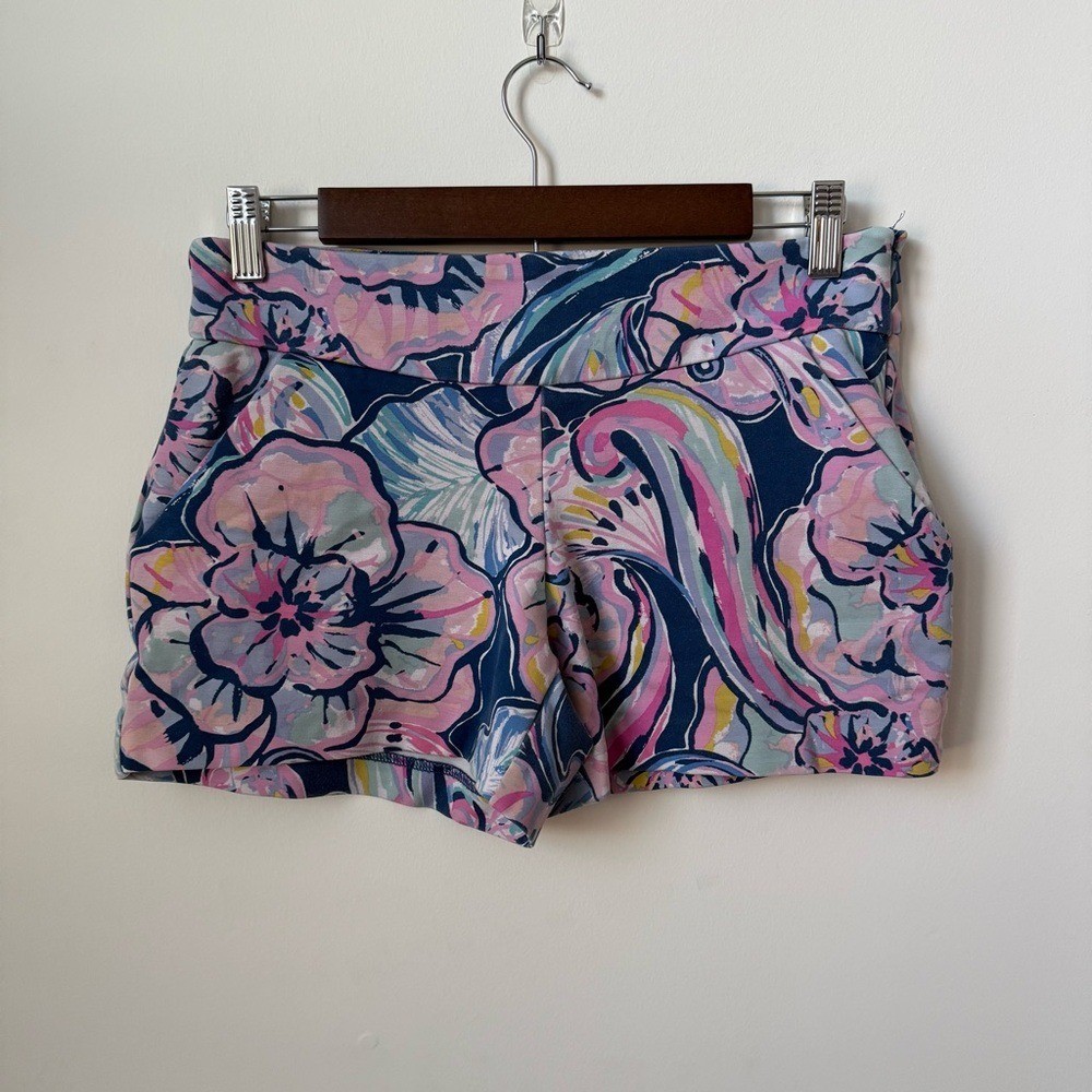 Lilly Pulitzer Makenna Ponte Shorts Nauti Navy Boho Bateau 4