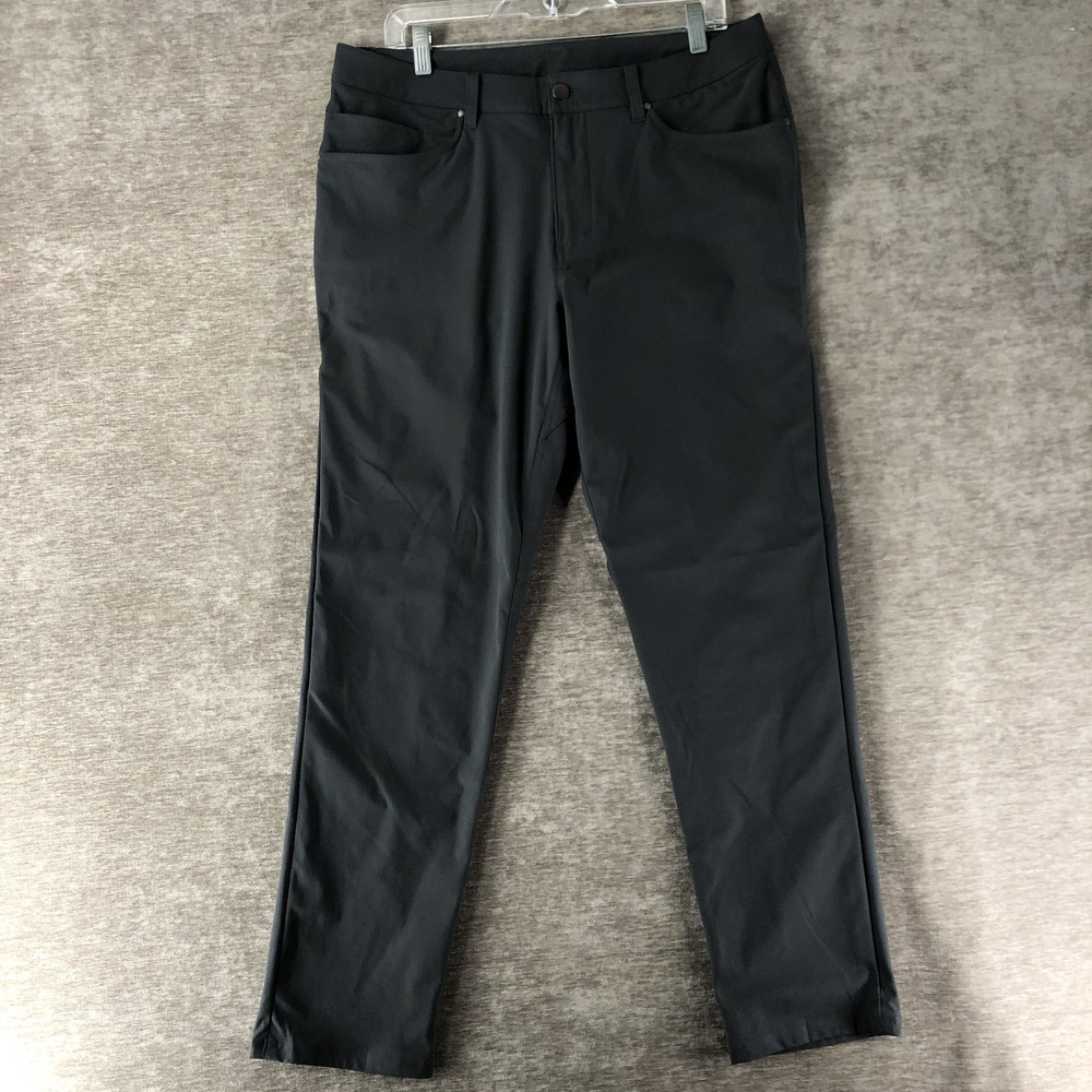 Lululemon ABC 5-Pocket Pants Men's 34 x 32 Charcoal Gray Classic Fit LM5ADES