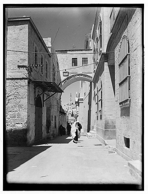 Photo:Jerusalem Palestine Via Dolorosa Arch Street Scene 1900s