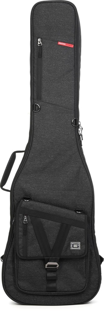 Cases Transit Series Bass Guitar Gig Bag; Charcoal Black Exterior (GT-BASS-BLK)