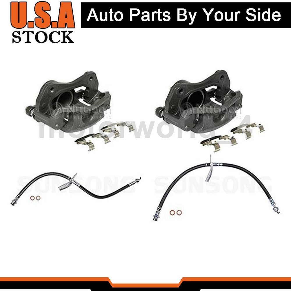 Front Brake Hose Line wtih Calipers Fits Hyundai Elantra 2.0L Kia Forte 2.0L