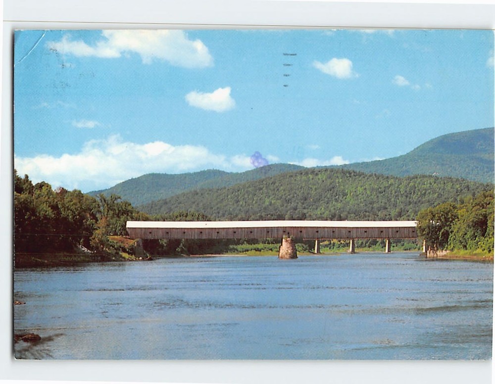 Postcard Windsor Cornish Covered Bridge USA