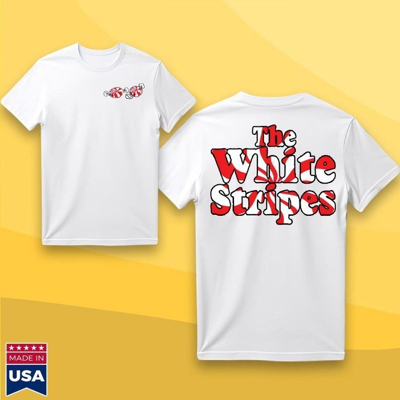 The White Stripes Peppermint Double Sided T-Shirt