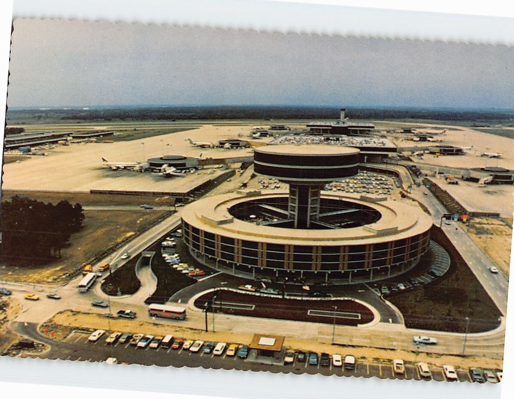 Postcard Aerial View Host Airport Hotels Houston Texas USA