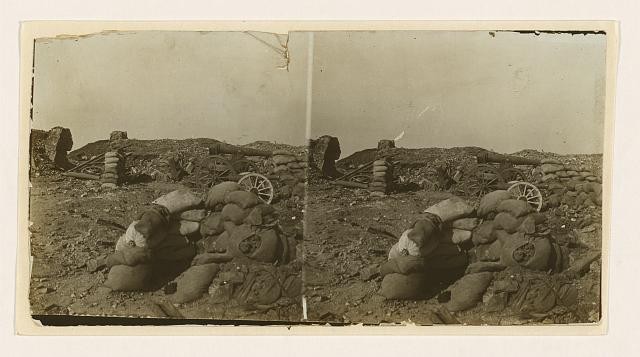 Photo:damaged Russian battery,Fort No 3,Port Arthur,c1905