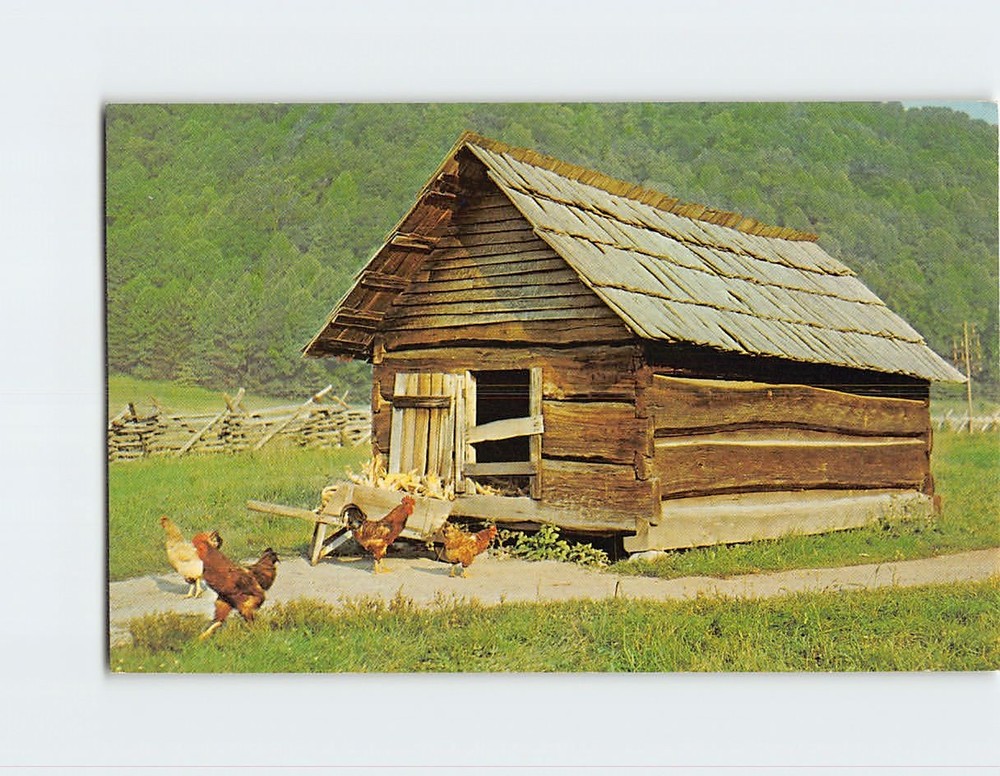 Postcard Corn Crib Pioneer Farmstead Great Smoky Mountains National Park USA
