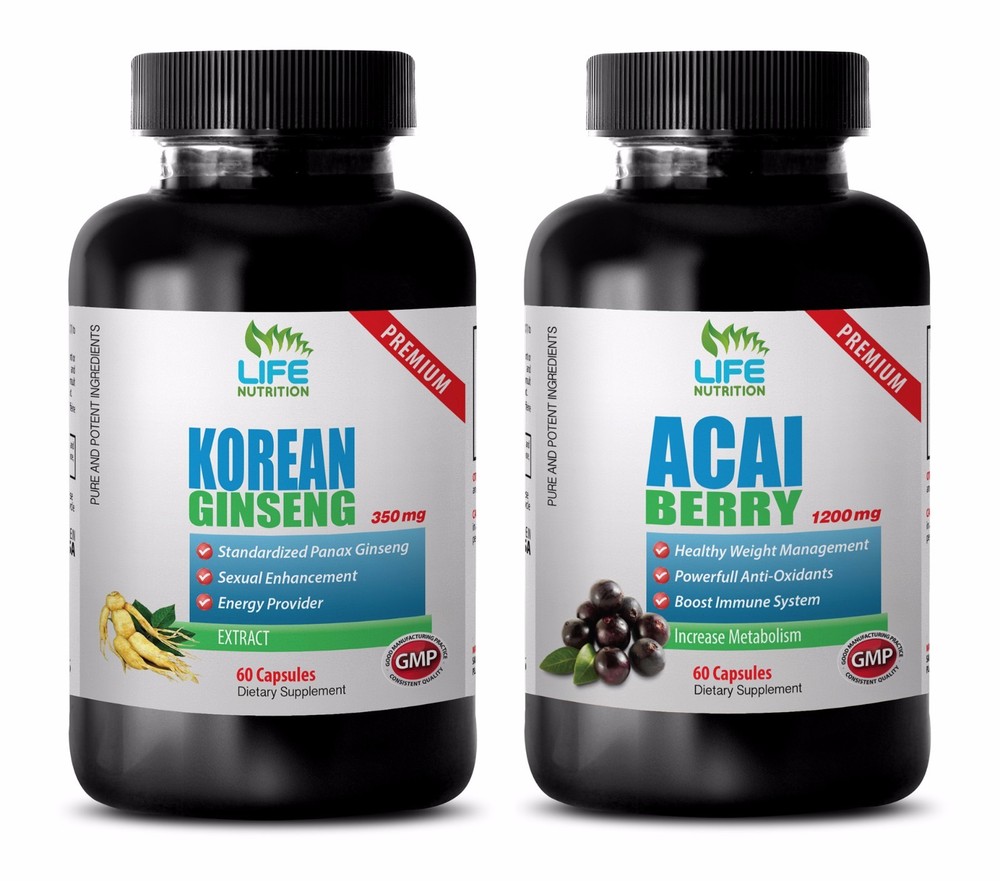 libido aphrodisiac - KOREAN GINSENG – ACAI BERRY COMBO 2B - acai clear fiber