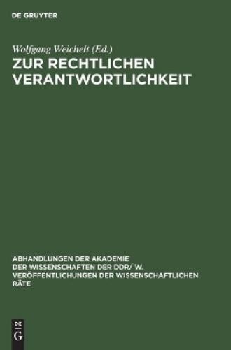 Zur Rechtlichen Verantwortlichkeit (Hardback)