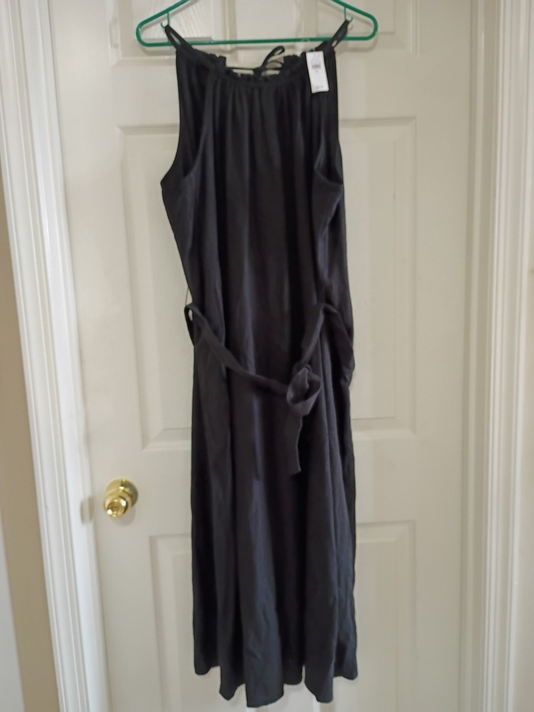 Gap Maxi Dress.  Black Linen Blend.  New With Tags.  Size XL