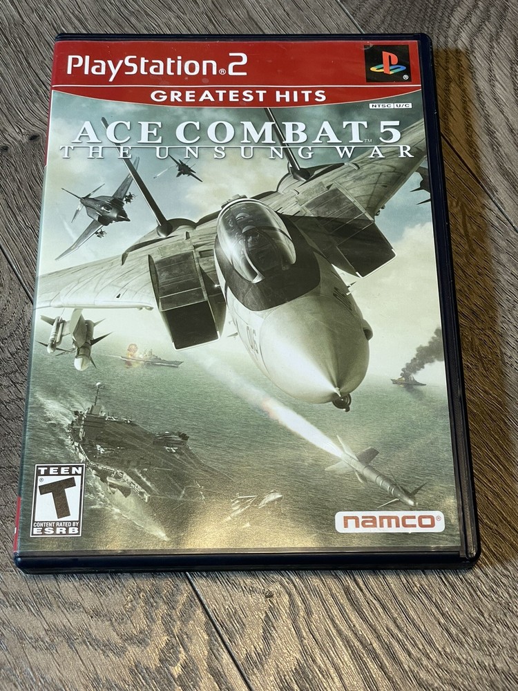 Ace Combat 5 The Unsung War PS2 Greatest Hits 2004 Tested Working-image