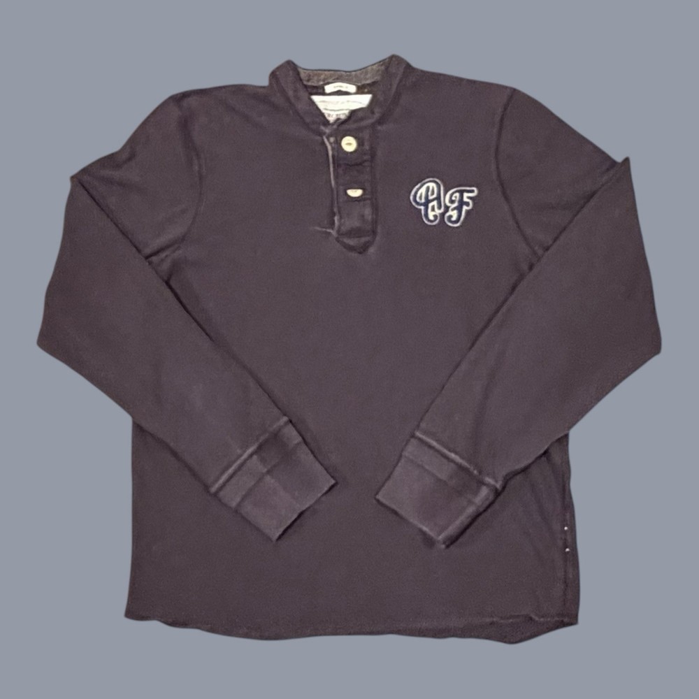 Vintage Y2K Abercrombie & Fitch Men’s Embroidered Muscle Fit Henley Shirt/Sz: XL
