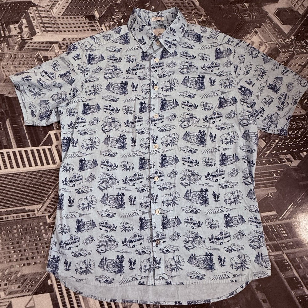 Taylor Stitch | Aloha SS Popover | Ocean Blue  | L/42 | MSRP $118 | Summer Vibes