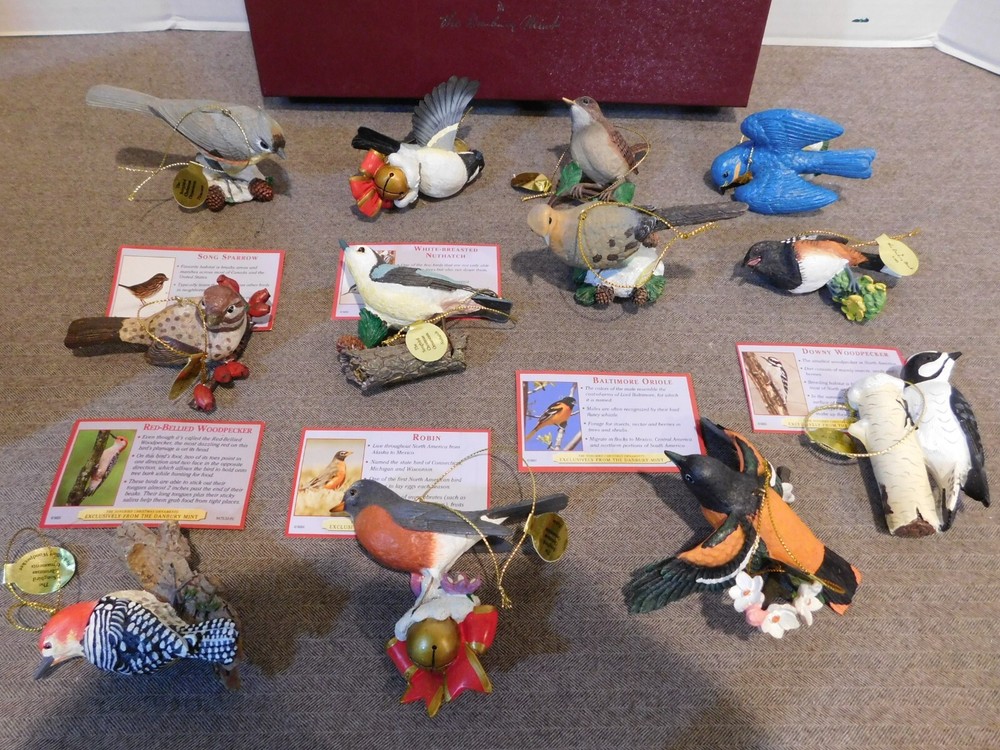 Danbury Mint Songbird Christmas Ornaments Set of 12- Box #2