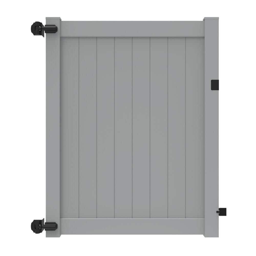 Bryce 5ft.x6ft.Gray Privacy Vinyl Fence Gate