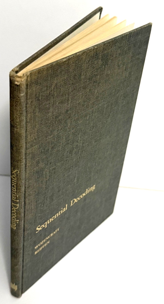 Sequential Decoding coding theory - John Wozencraft & Barney Reiffen MIT 1961 HC