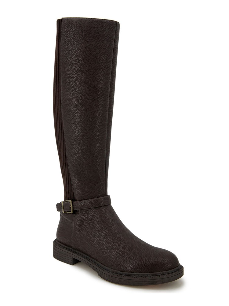 REACTION KENNETH COLE Womens Brown Winona Round Toe Block Heel Riding Boot 7