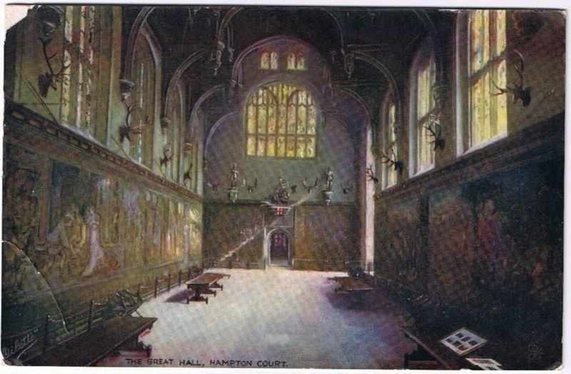 London England Postcard Great Hall Hampton Court Tuck Oilette 1908