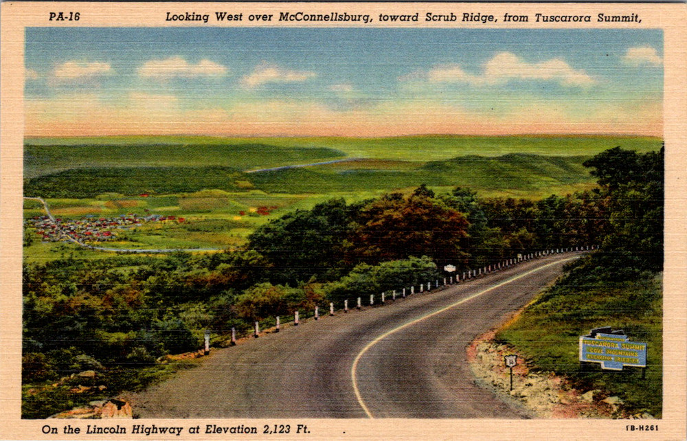 Vintage Postcard Tuscarora Summit McConnellsburg Scrub Ridge Pennsylvania