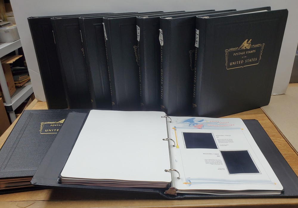 Vintage 1991-2009 US White Ace Plate Block Album Lot of 9 with Mounts