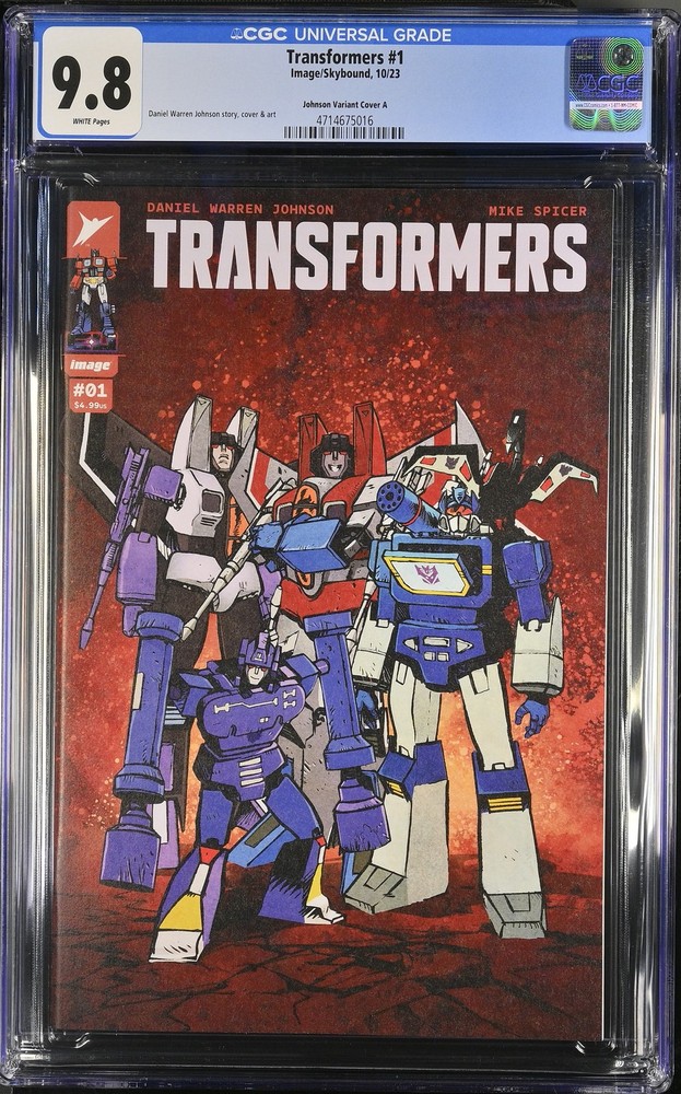 Transformers 1 CGC 9.8 Johnson Variant Cover A First Print