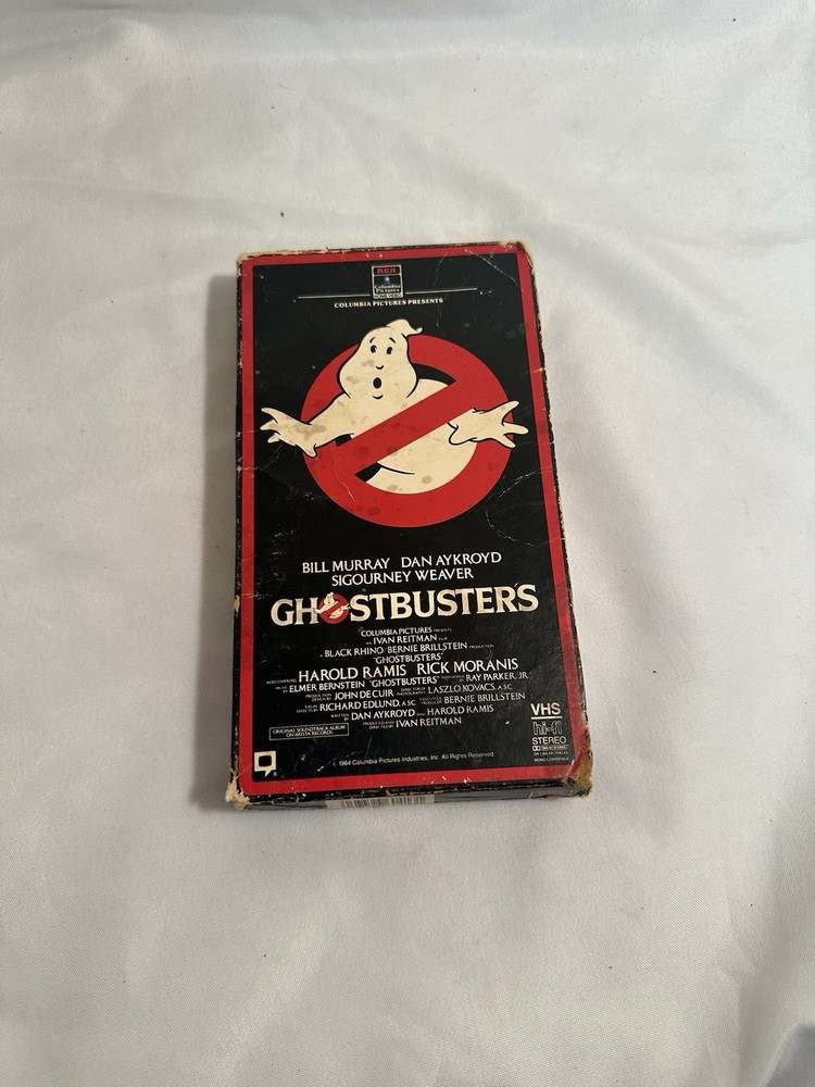Ghostbusters (1984) VHS | Vintage Side-Load Flap Slipcase | Red Border
