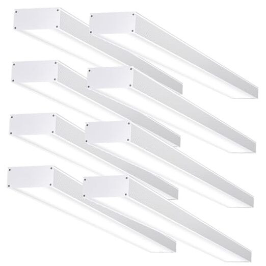 ANTLUX 4FT LED Office Lights, 50W LED Shop Ceiling Lights, 6000LM, 4000K,