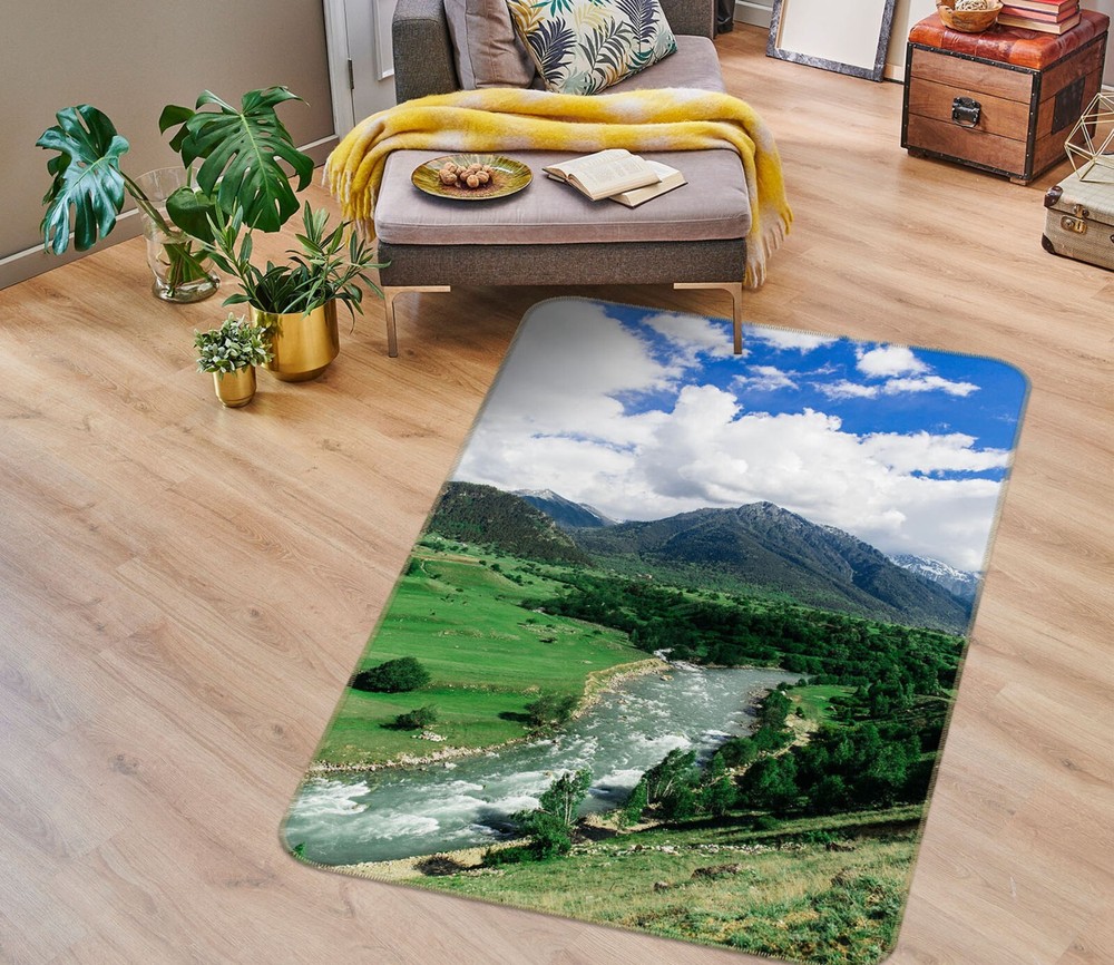 3D Mountain Landscape ZHUC1574 Game Non Slip Carpet Mat Photo Carpet Amy