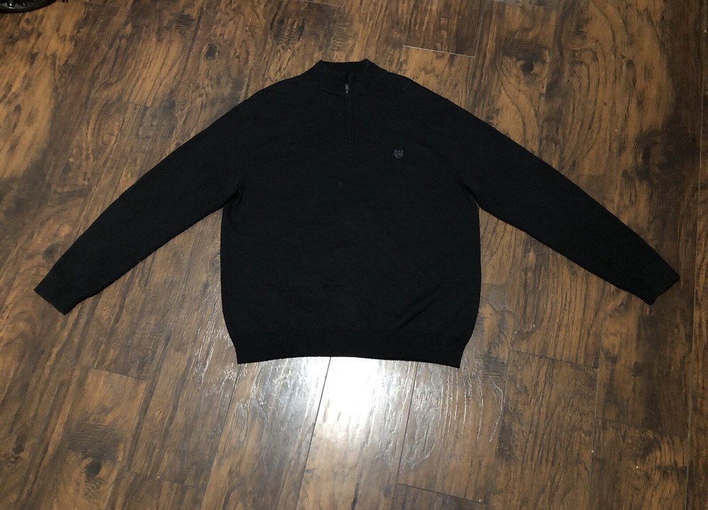 Men’s Chaps Black Long Sleeve Pullover Sweater Size XL