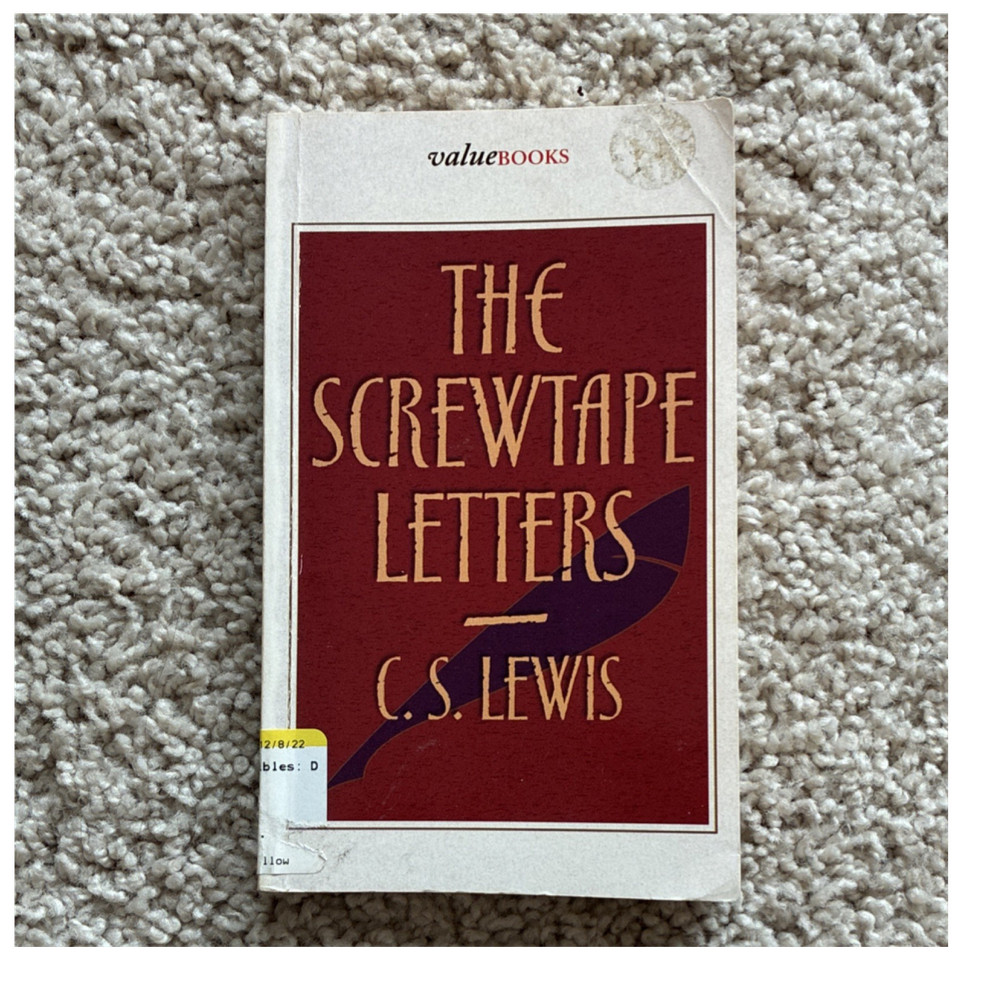 The Screwtape Letters by C.S. Lewis Paperback 1941 Christian Books Christianity