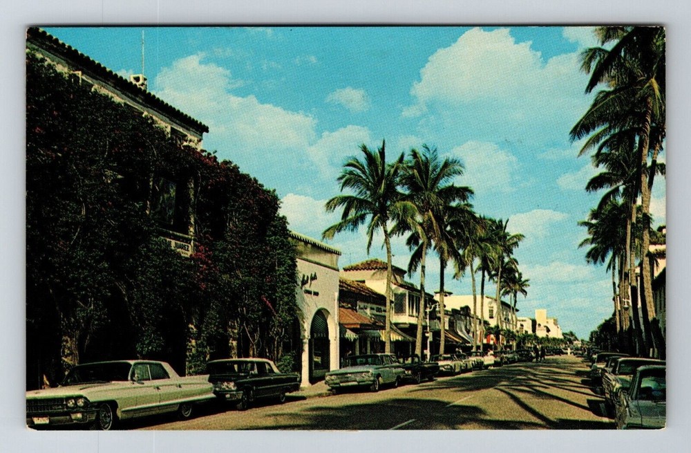 Palm Beach FL-Florida, Scenic Exterior Town, Vintage Postcard