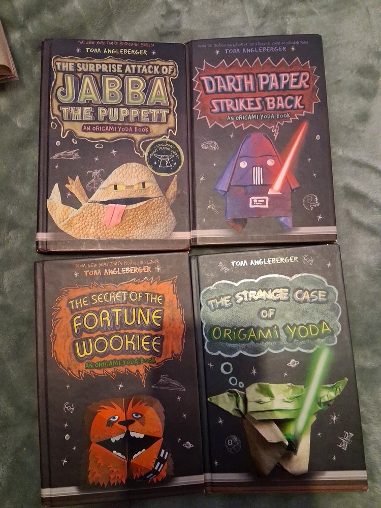Origami Yoda Darth Paper Fortune Wookie Jabba The Paper 4 Books in Hardcover
