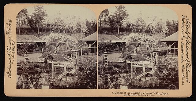 Photo:A glimpse of the beautiful gardens of Nikko, Japan 1896