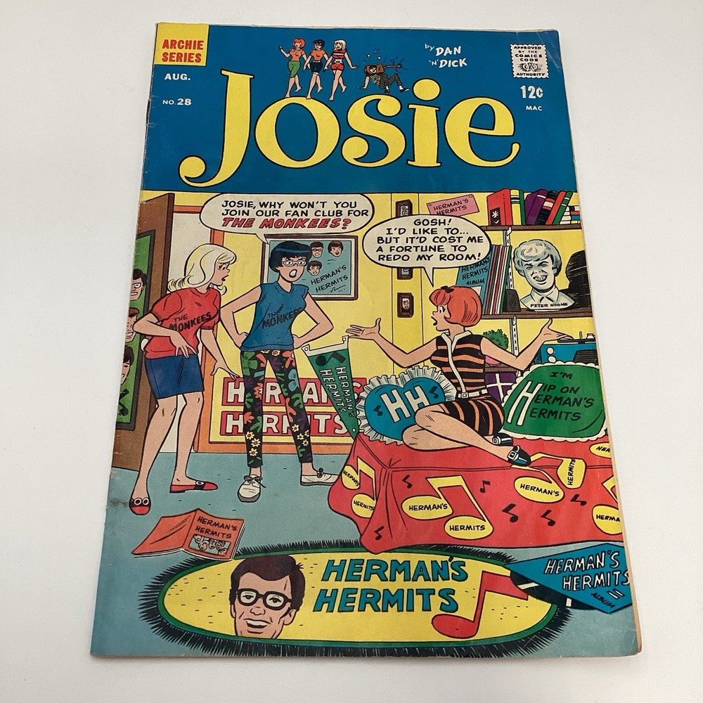 Josie Comic # 28 Vintage Aug 1967 Archie Series Pre-Owned
