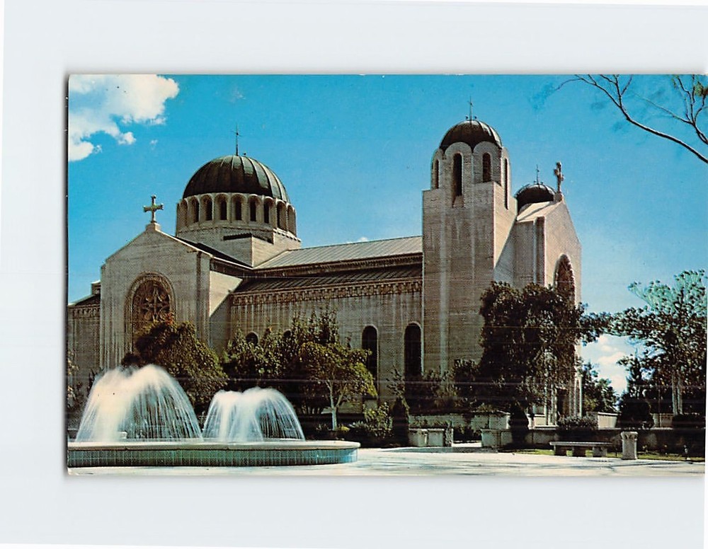 Postcard Saint Sophia Cathedral Los Angeles California USA