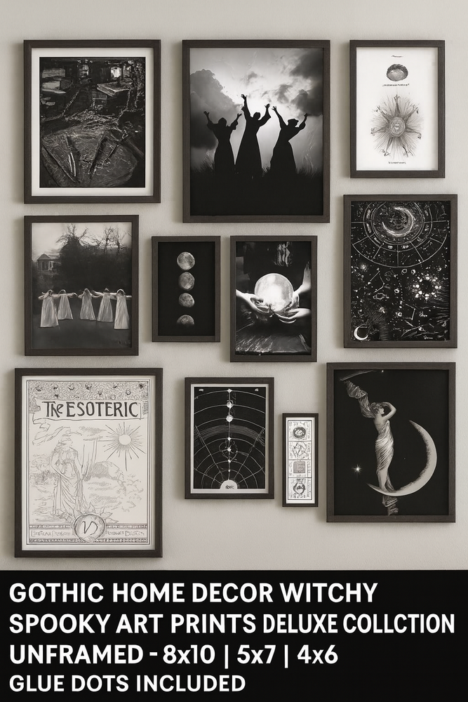 Gothic Home Decor Witchy Spooky Art Prints Deluxe Poster Collection Unframed