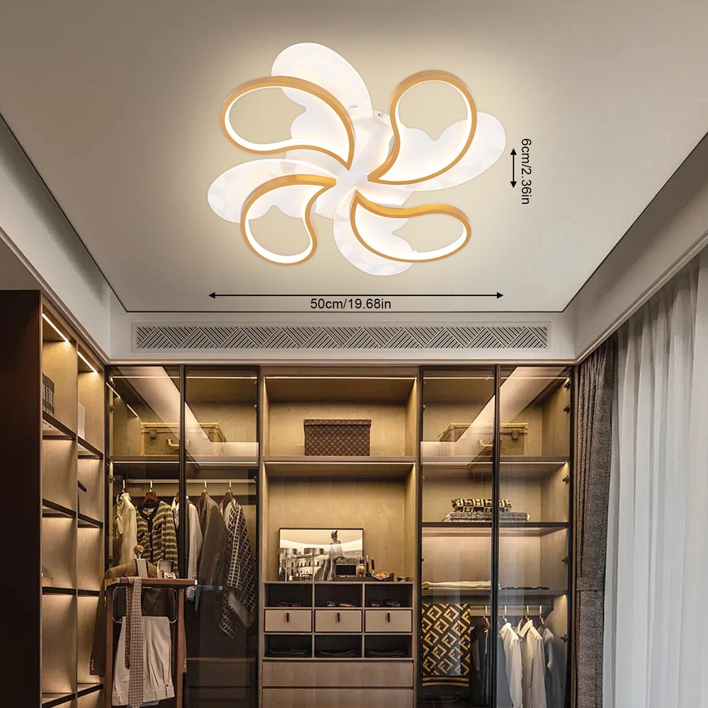 Dimmable 3-Color LED Ceiling Light for Bedroom with Remote Control