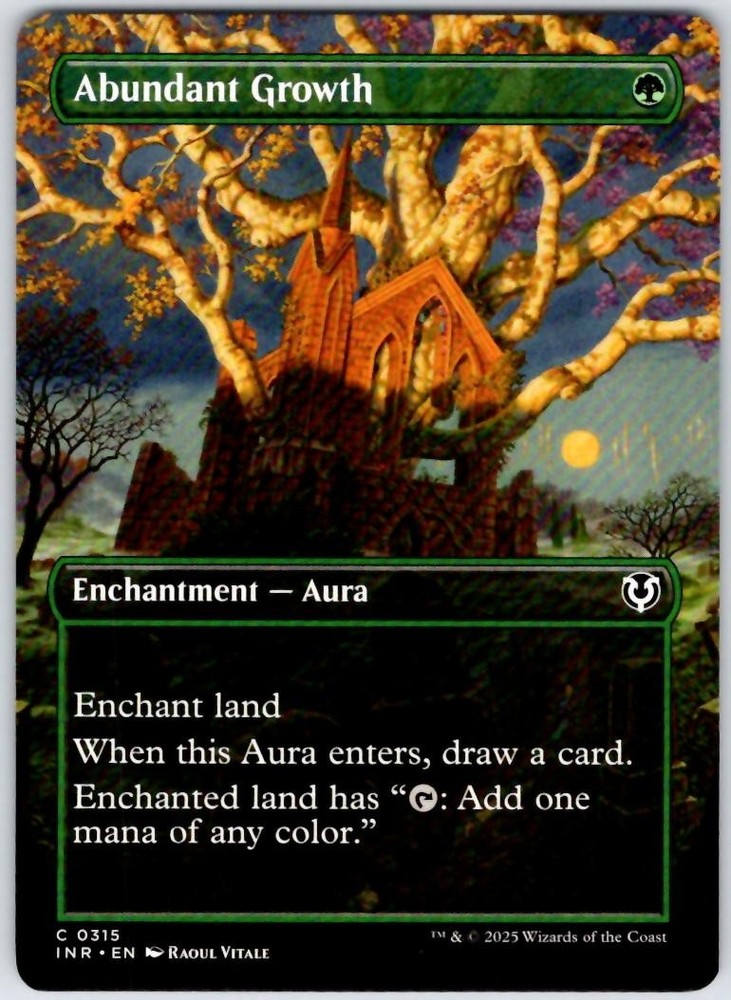 Abundant Growth (Borderless) 315 Innistrad Remastered Magic: The Gathering NM