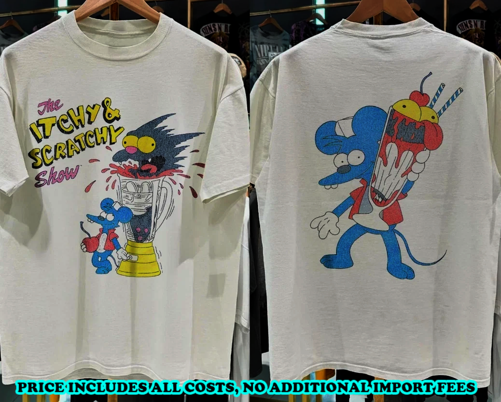 The Itchy and Scratchy THE MEAT GRINDER T-shirt S to 5XL BA361 FREE SHIPPING