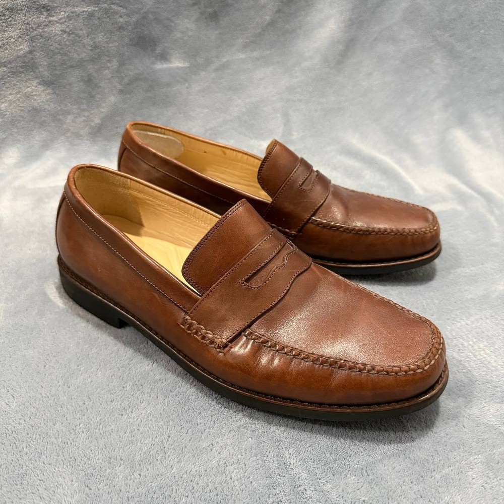Johnston & Murphy Men's Brown Penny Loafers 9.5 M Sheepskin Slip On