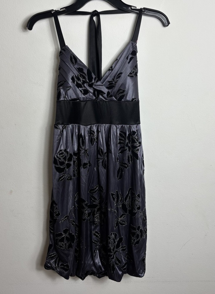 Trixxi Grey Floral Dress