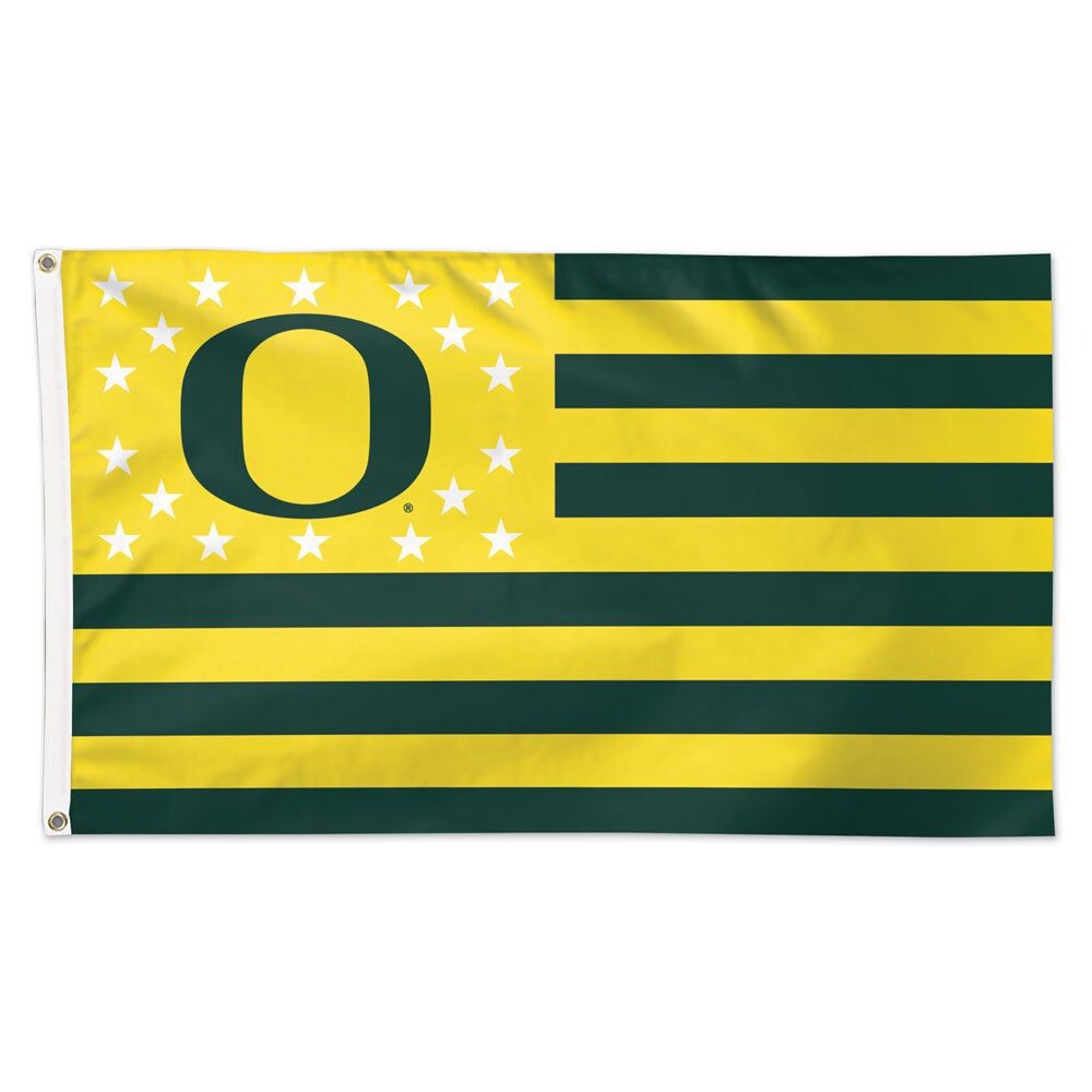 Oregon Ducks Patriotic Style Team Logo Flag 3x5 FT Banner