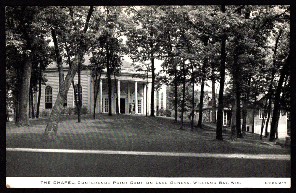 WILLIAMS BAY WI Conference Point Camp LAKE GENEVA The Chapel Postcard