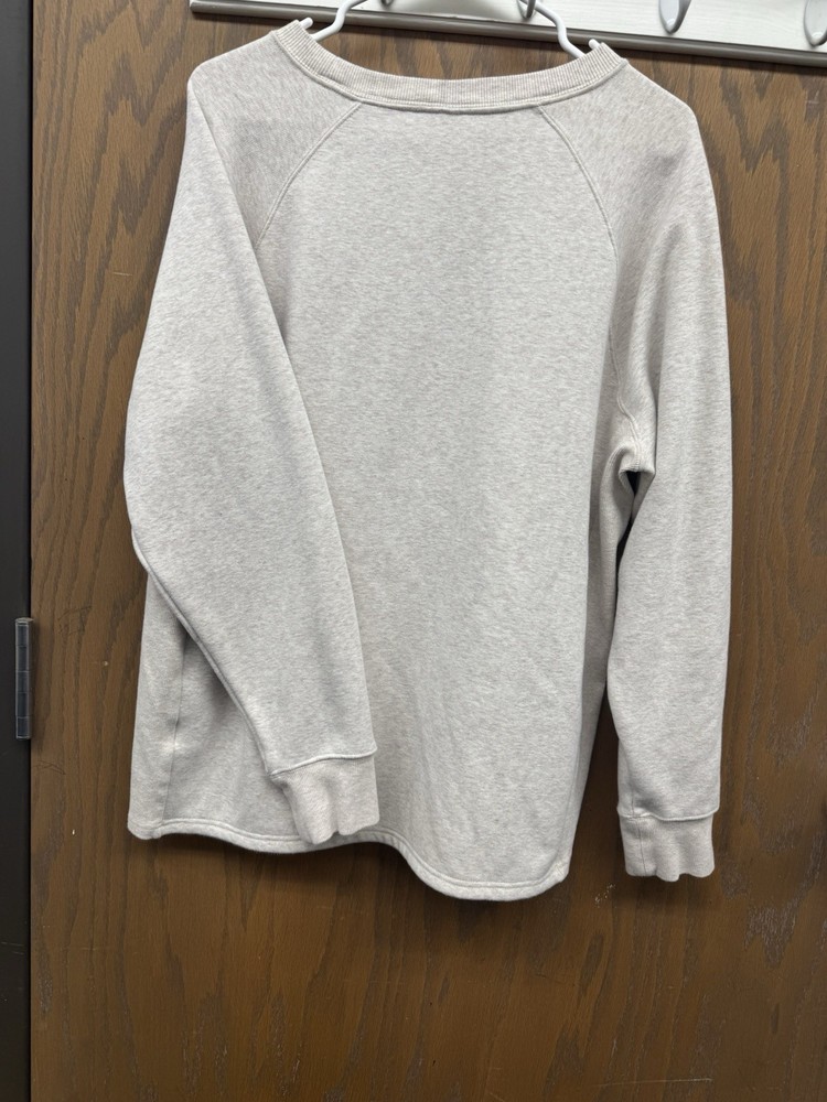 Kirkland Signature Gray Fleece Pullover Sweatshirt Crew Neck Women's Size L