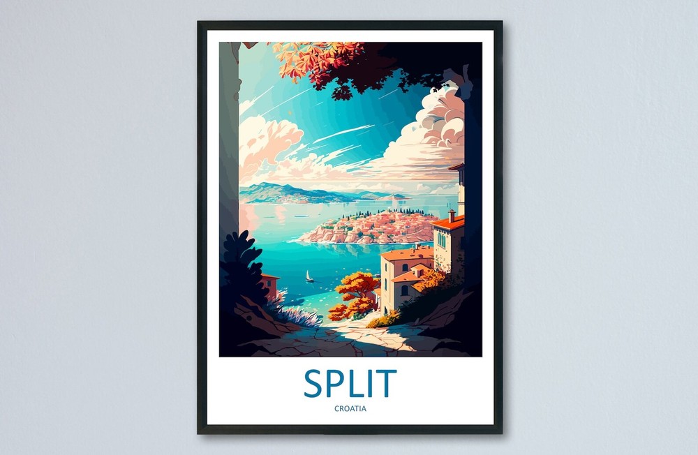 Split Travel Print Wall Art: Perfect Split Wall Hanging for Home Décor and Ideal Gift for Art Lovers