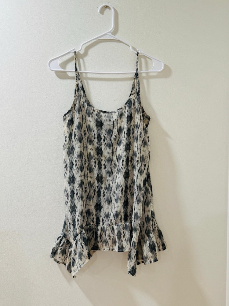 HIP Happening in the Present Women's Spaghetti Strap Chiffon Tunic Top Blouse M