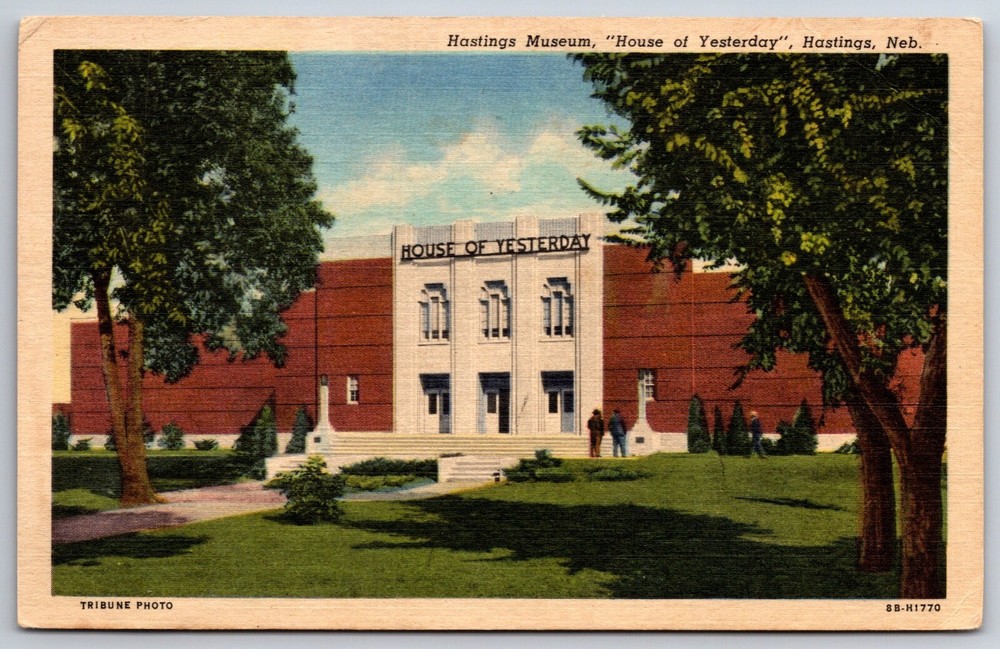 Hastings Nebraska~Hastings Museum House of Yesterday~Vintage Linen Postcard