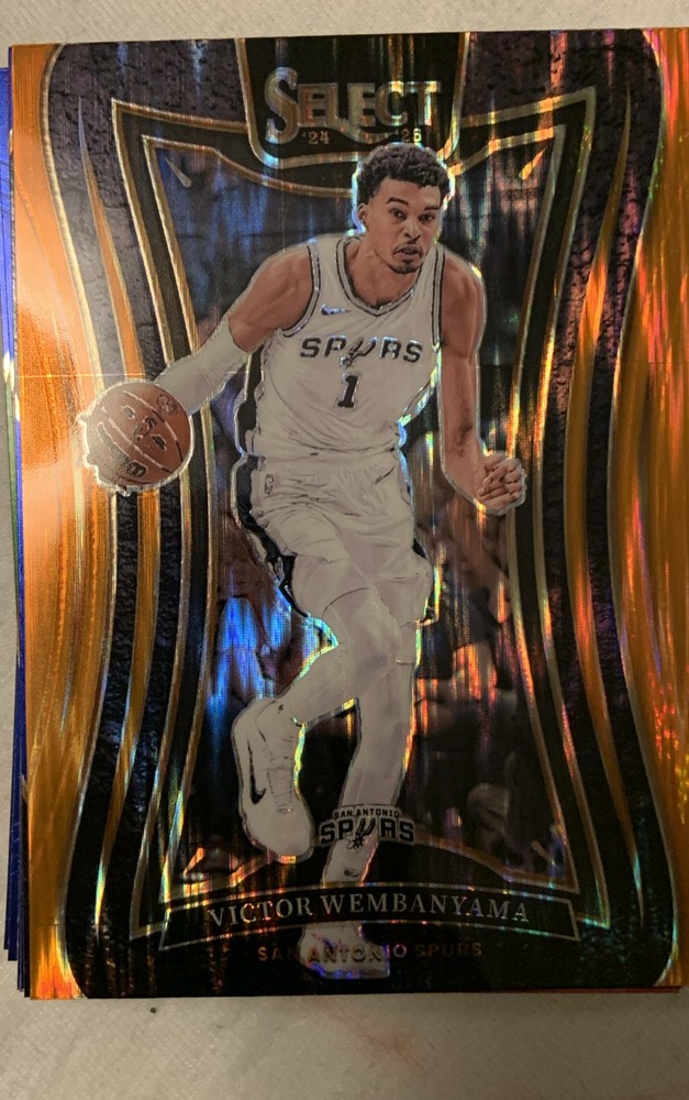 2024-25 Panini Select - Mezzanine Victor Wembanyama #309 Orange Flash Prizm